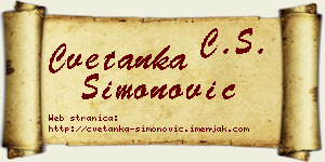 Cvetanka Simonović vizit kartica